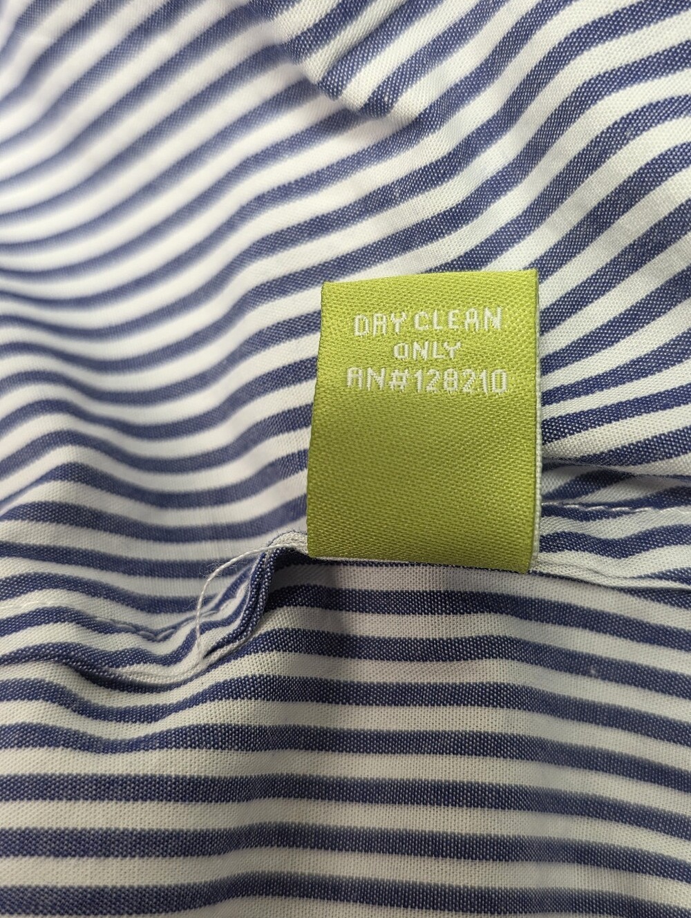 Elizabeth McKay Grace Pincord Blue and White Striped Midi Shirtdress 100% Cotton - Picture 8 of 9